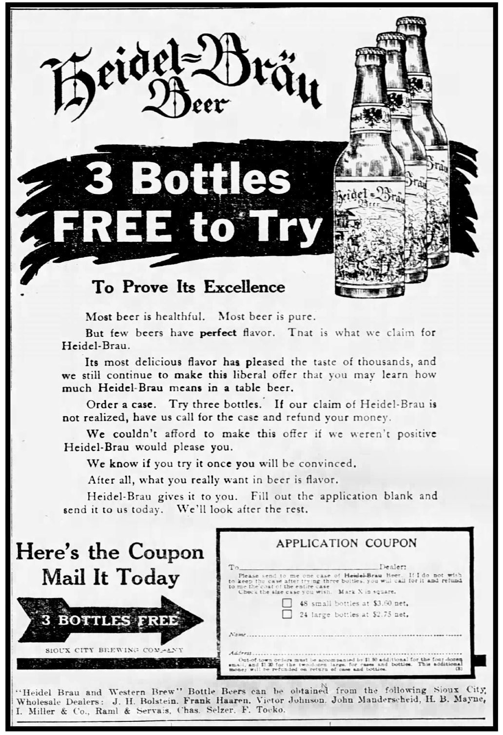 Heidel-Brau ad July 16, 1911